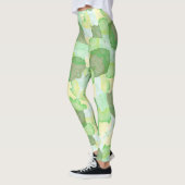 Green abstract art Magical wallpaper Leggings (Links)