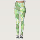 Green abstract art Magical wallpaper Leggings (Voorkant)