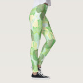 Green abstract art Magical wallpaper Leggings (Rechts)
