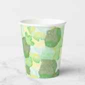Green abstract art Magical wallpaper Papieren Bekers (Rechts)