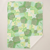 Green abstract art Magical wallpaper Sherpa Deken (Voorkant)