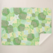 Green abstract art Magical wallpaper Sherpa Deken (Voorkant (horizontaal))