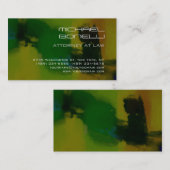 Green Abstract Attorney at Law Visitekaartje (Voorkant / Achterkant)