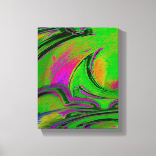 Green Abstract Canvas Print  (Voorkant)