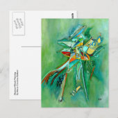 Green Abstract Colorful Fine Art Cards Briefkaart (Voorkant / Achterkant)