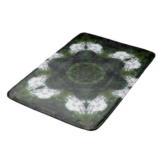 GREEN ABSTRACT DRAWING. SAMER BRASIL 1 BADMAT (Gekanteld)