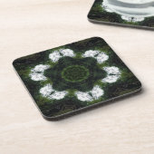 GREEN ABSTRACT DRAWING. SAMER BRASIL 1 BIER ONDERZETTER (Linkerzijde)