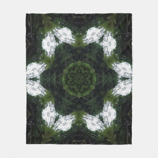 GREEN ABSTRACT DRAWING. SAMER BRASIL 1 FLEECE DEKEN (Voorkant)