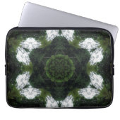 GREEN ABSTRACT DRAWING. SAMER BRASIL 1 LAPTOP SLEEVE (Voorkant)