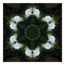 GREEN ABSTRACT DRAWING. SAMER BRASIL 1 PERFECT POSTER