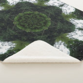 GREEN ABSTRACT DRAWING. SAMER BRASIL 1 SHERPA DEKEN (3/4)