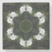 GREEN ABSTRACT DRAWING. SAMER BRASIL 1 STENEN ONDERZETTER (Voorkant)