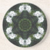 GREEN ABSTRACT DRAWING. SAMER BRASIL 1 ZANDSTEEN ONDERZETTER (Voorkant)