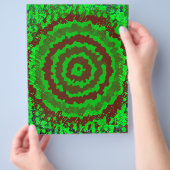 Green Abstract Flower Bulk Scrapbook Paper Pages Flyer (Hand)