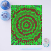 Green Abstract Flower Bulk Scrapbook Paper Pages Flyer (Enkel)