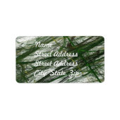 Green Abstract Fractal Address Sticker (Voorkant)