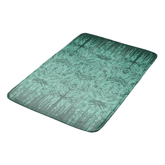 Green Abstract Island Tiki Pattern Badmat (Gekanteld)