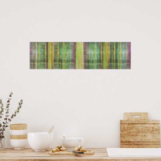 Green Abstract Modern Art Poster Print (Keuken)