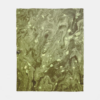 Green abstract painting fleece deken