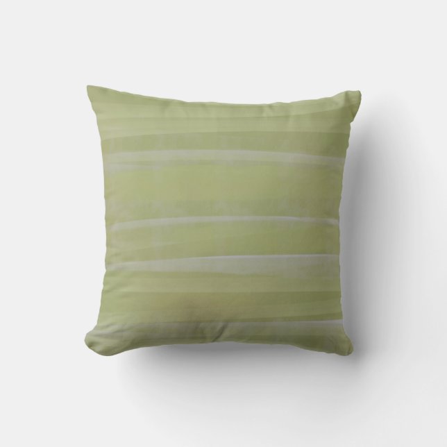 Green abstract Waterverf Pillow Kussen (Voorkant)
