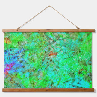 Green abstract Wood Topped Wall Tapestry,Smooth  Hangend Wandkleed