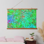 Green abstract Wood Topped Wall Tapestry,Smooth Hangend Wandkleed (Slaapkamer)