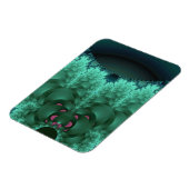 Green Abstracte Lily Pads Magneet (Linkerzijde)