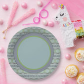 Green Accented Designer Papieren Bordje (Feest)