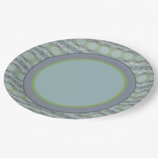 Green Accented Designer Papieren Bordje (Gekanteld)