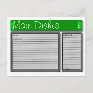 Green Accents Custom Recipcard Briefkaart