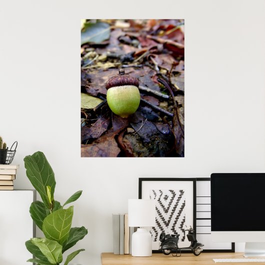 Green Acorn in de Bossen Poster (Thuiskantoor)