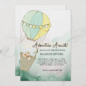 Green Adventure Awaits Baby Shower Kaart (Voorkant / Achterkant)