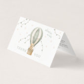 Green Adventure Baby shower Opvouwbaar Dank u Kaart (Voorkant)