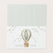 Green Adventure Baby shower Opvouwbaar Dank u Kaart (Buitenkant ongevouwen)