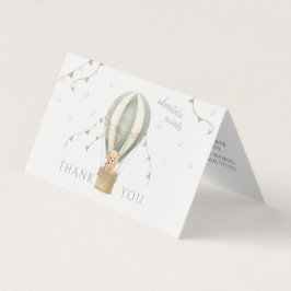 Green Adventure Baby shower Opvouwbaar Dank u Kaart