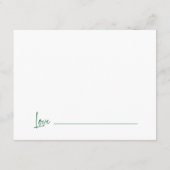 Green Advice and Wishes for the Graduate  Informatiekaartje (Achterkant)