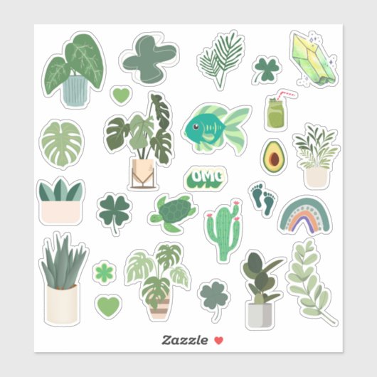 Green Aesthetic Pack Sticker (Vel)