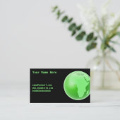 Green Africa Wereldbol, Jouw naam here, Visitekaartje (Staand voorkant)