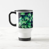 Green African Daisies Flower Art gepersonaliseerd Reisbeker (Links)
