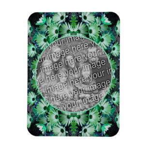 Green African Daisy Flowers Lijst Uw foto toevoege Magneet
