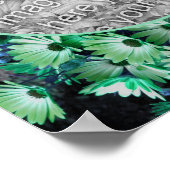 Green African Daisy Flowers Lijst Uw foto toevoege Poster (Hoek)