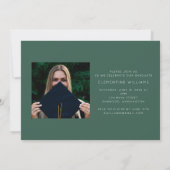 Green Afstudeerder Block Modern Photo Afstuderen I Kaart (Achterkant)