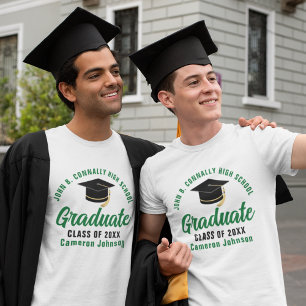 Green Afstuderen Custom School 2025 Afstuderen Tri-Blend Shirt