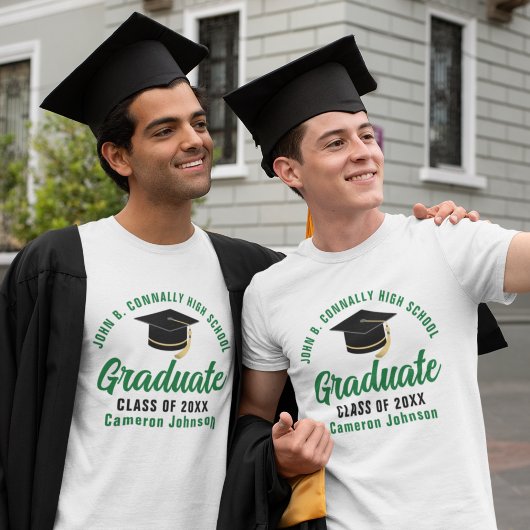 Green Afstuderen Custom School 2025 Afstuderen Tri-Blend Shirt