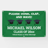 Green Afstuderen Gefeliciteerd Afstuderen Spandoek (Horizontaal)
