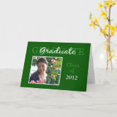 Green Afstuderen Gefeliciteerd Fotokaart Kaart (Gele Bloem)