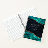 Green Agate Gold Glitter Gratitude Journal Notitieboek (Binnen)