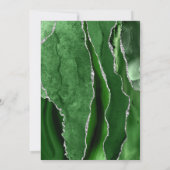 Green Agate Silver Glitter First Heilige Communie Kaart (Achterkant)