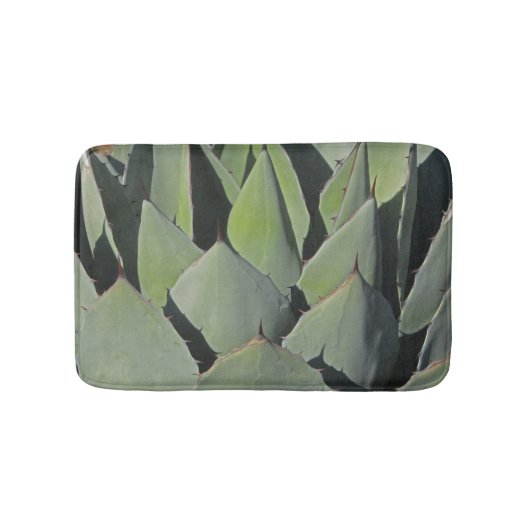 Green Agave Leaves Botanical Photo Southwest Badmat (Voorkant)
