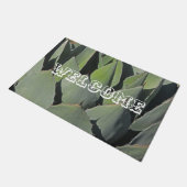 Green Agave Leaves Botanical Photo Southwest Deurmat (Schuin)